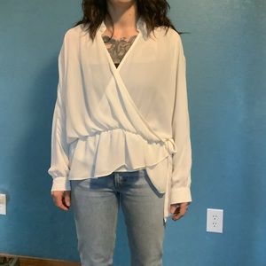 Beautiful white drape shirt
